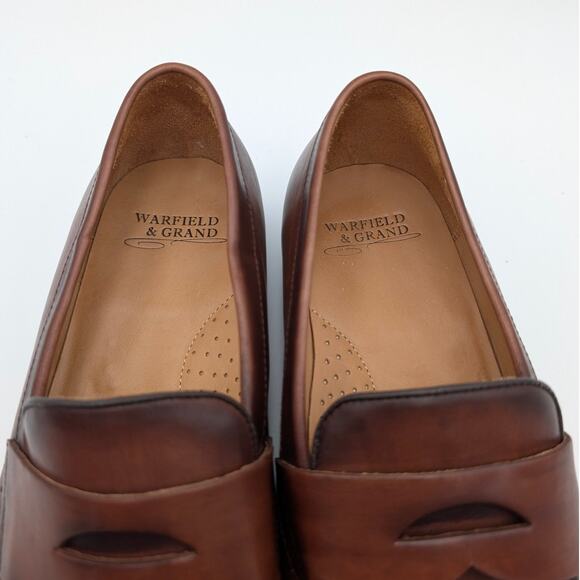Warfield & Grand Carmel Apron Toe Derby Shoes Men's Brown Size US10 EU43 - Picture 3 of 13